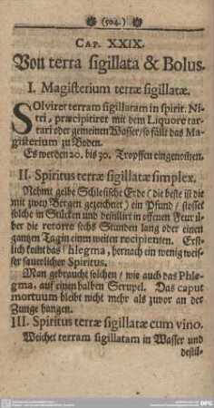 Cap. XXIX. Von terra sigillata et Bolus.