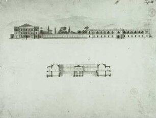 Entwurf für ein Museum westlich des Zwingers