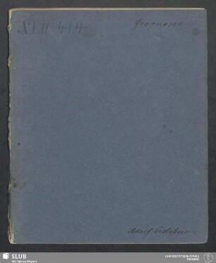Geognosie - XVII 414 8. (4) : nach den Vorträgen des Prof. Blasius : Sommersem. 1858