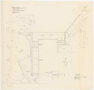 Volksschule, Brake Außenanlage: Technischer Plan Detail I - Mauern, 1:50