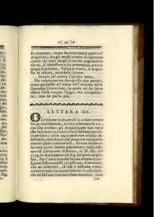 Lettera XII.