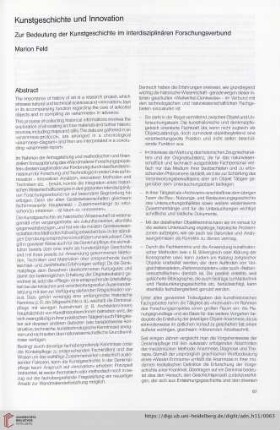 Kunstgeschichte und Innovation