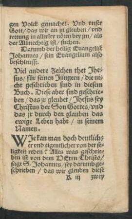 Darumb der heilig Evangelist Johannes/ sein Evangelium also beschleusst.