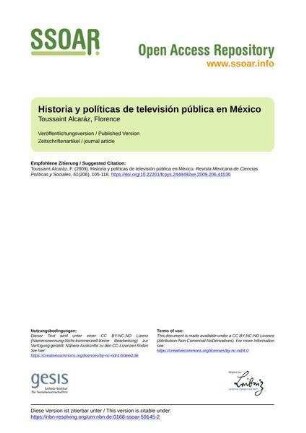 Historia y políticas de televisión pública en México