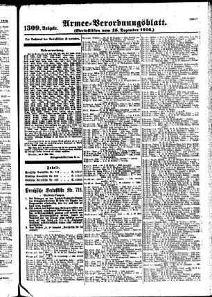1309.Ausgabe. Samstag, 16. Dezember 1916