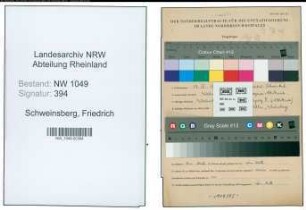 Entnazifizierung Friedrich Schweinsberg , geb. 17.03.1899 (Dozent)