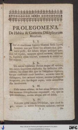 Prolegomena De Habitu Et Contextu Disciplinarum Moralium.