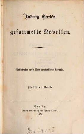 Ludwig Tieck's Schriften. 28