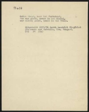 Fastlabend, Fastlabend, dei witte Schimmel,