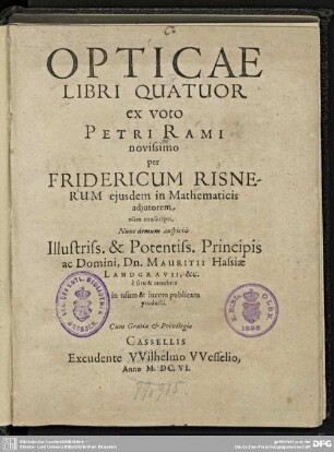 Opticae Libri Quatuor