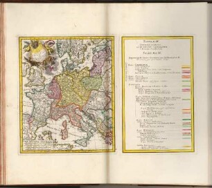 Tab. IV Imperii Francici vel Romano German. s. Romani Occid. : Mappae VII. pro illustrandis totidem Periodis Historiae Imperialis Germanicae sub Carolo M. Ottone I. Conrado II. Friderico II. Friderico III. Carolo V. et Carolo VI ; (Fragmentum est ex opere majori posthumo Hasiano de summis Imperiis, cujus reliquas Tabulas alis tempore promittimus), 4. Imperium Romano Germanicum sub Friderico II. ad annum ejus emortualem 1249