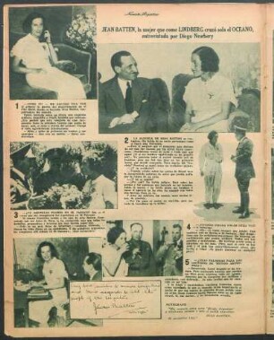 Jean Batten, la mujer que como Lindberg cruzó sola el Océano, entrevistada por Diego Newbery [Fotografías]