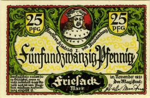 Friesack, Stadt: 25 Pfennig 1921