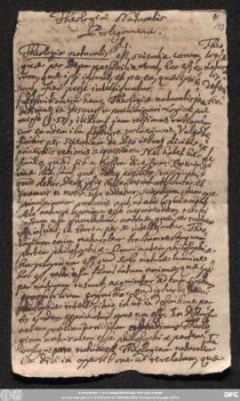 Theologiae Naturalis Prolegomena.