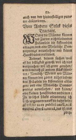 Vom Andern Stück dieses Tractats.