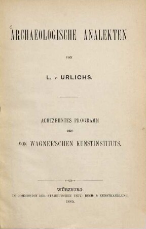 Archaeologische Analekten