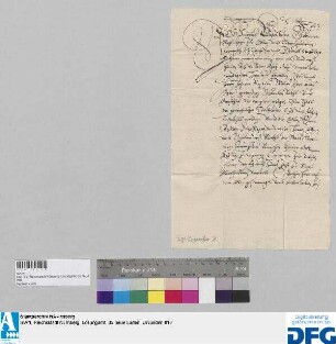 Felicitas Vieheusserin, geb. Rehlingerin zue Obern- und Nidern Lautterbach, Hornegkh, Meilnhoffen und Grueb, Witwe, stellt der Stadt Nürnberg Quittung aus über 550 fl. Stadtsteuer.