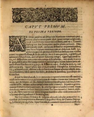Generalis Synopsis Sacrorum Temporvm : Continens seriem Annorvm Ab Orbe Condito Ad Constantini Magni Imperium; Sacrarvm Literarvm Intelligentiae accommodata