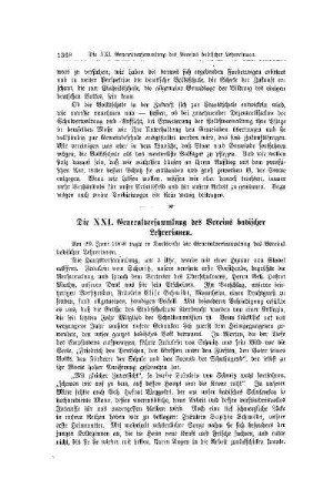 Die XXI. Generalversammlung des Vereins badischer Lehrerinnen