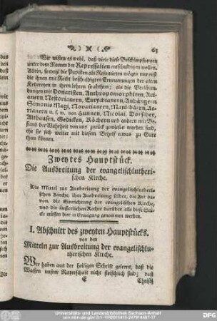 I. Abschnitt des zweyten Hauptstücks. von den Mitteln zur Ausbreitung der evangelischlutherischen Kirche.