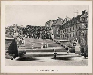 Ansicht der Treppe zur Brühlschen Terrasse in Dresden