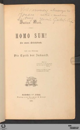 Annotationen von Stefan Georges Hand