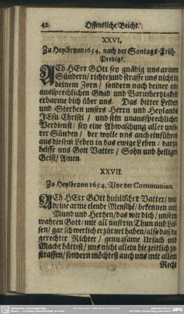 XXVI. Zu Heylbronn 1654. nach der Sontags-Früh-Predigt