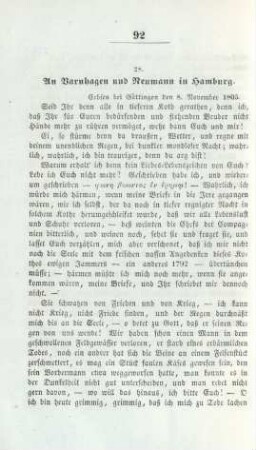28. An Varnhagen und Neumann in Hamburg