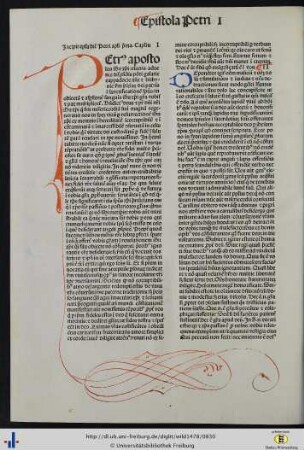 Epistola beati Petri apostoli prima