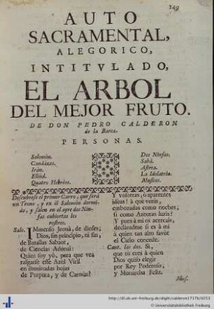 El Arbol del mejor Fruto.