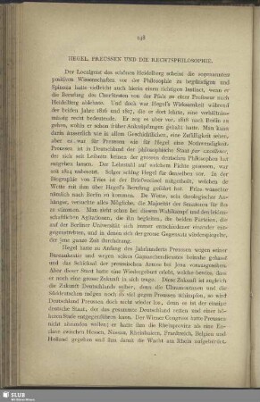 Hegel, Preussen und die Rechtsphilosophie
