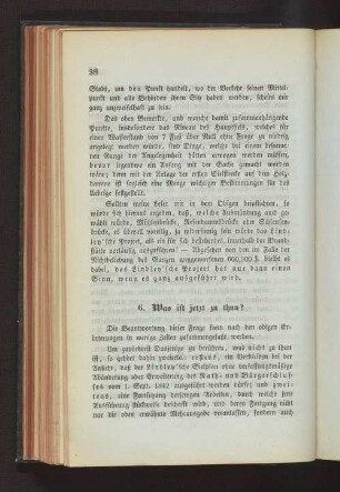 6. Was ist jetzt zu thun?