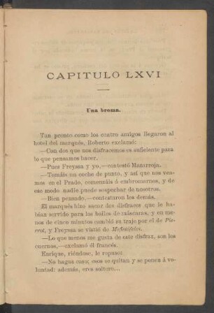 Capítulo LXVI - Una broma.