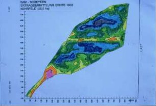 FAM Scheyern, Ertragsermittlung Ernte 1992, Kehrfeld (25,5 ha)