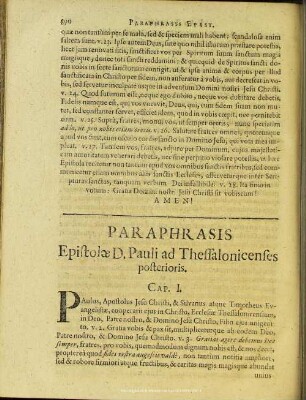 Paraphrasis Epistolae D. Pauli Ad Thessalonicenses posterioris