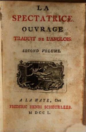 La spectatrice : ouvrage traduit de l'anglois. 2. 1750