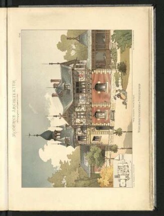 Wirthschaftsgebäude in Franzensbad. Gustav Wiedermann. Grundriss