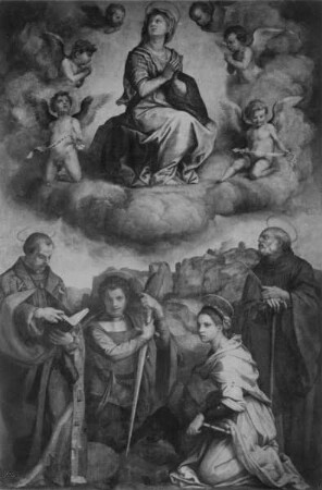 Madonna in der Glorie mit Heiligen