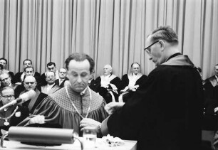 Freiburg: Auditorium Maximum, Rektoratsübergabe Ruffin - Bauer