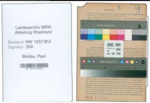 Entnazifizierung Paul Blodau , geb. 22.07.1896 (Lehrer)