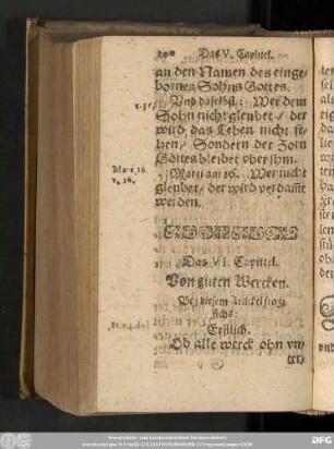 Das VI. Capittel. Von guten Wercken.
