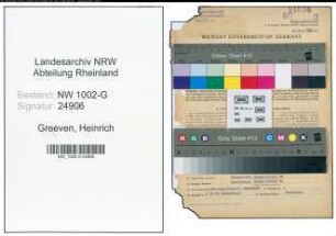 Entnazifizierung Heinrich Greeven, geb. 08.09.1898 (Schriftsteller)