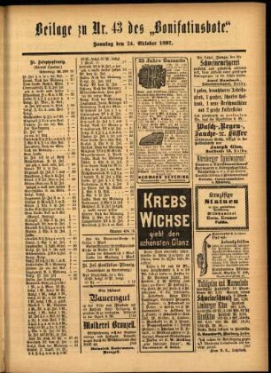 Zweite Ausgabe vom Sonntag, den 24. Oktober 1897.