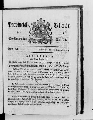 Num. 51, Ausgabe vom 22. Dezember 1819