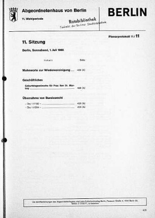 Nr. 11, 1. Juli 1989
