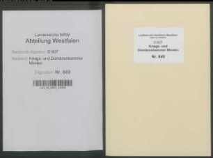 Amt Reineberg - Vogtei Quernheim - Bauerschaft Dünne: Unterlagen der Revisionskommission - Band 1