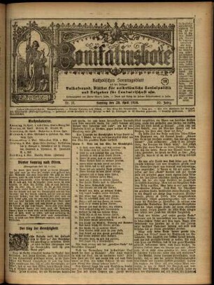 Ausgabe vom Sonntag, den 28. April 1918.