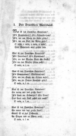 1. Was ist des Deutschen Vaterland