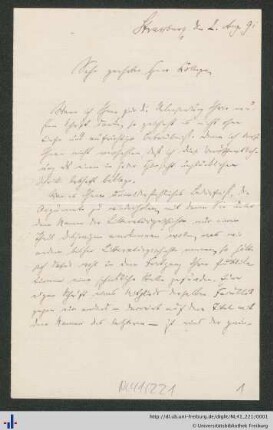 Brief, 02.08.1891