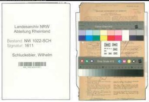 Entnazifizierung Wilhelm Schluckebier , geb. 13.02.1896 (Kaufmann)